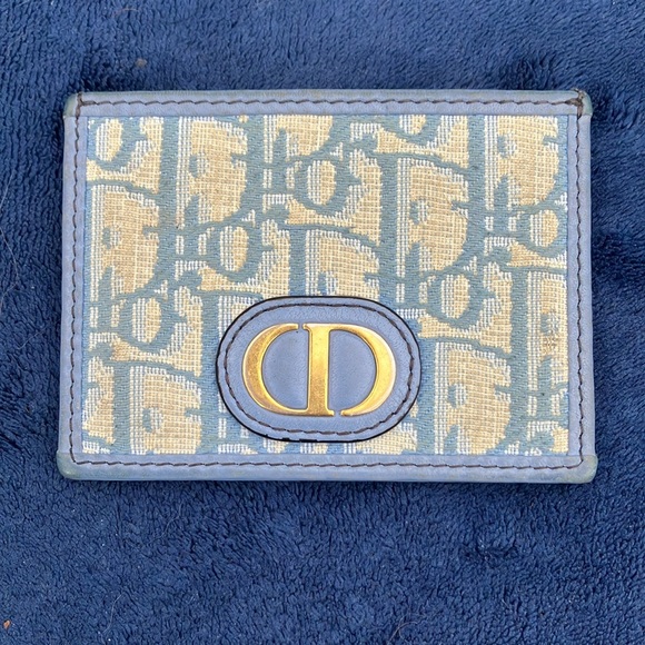 Rare Color: Christian Dior 30 Montaigne Light Blue Credit Card Holder - Picture 2 of 8
